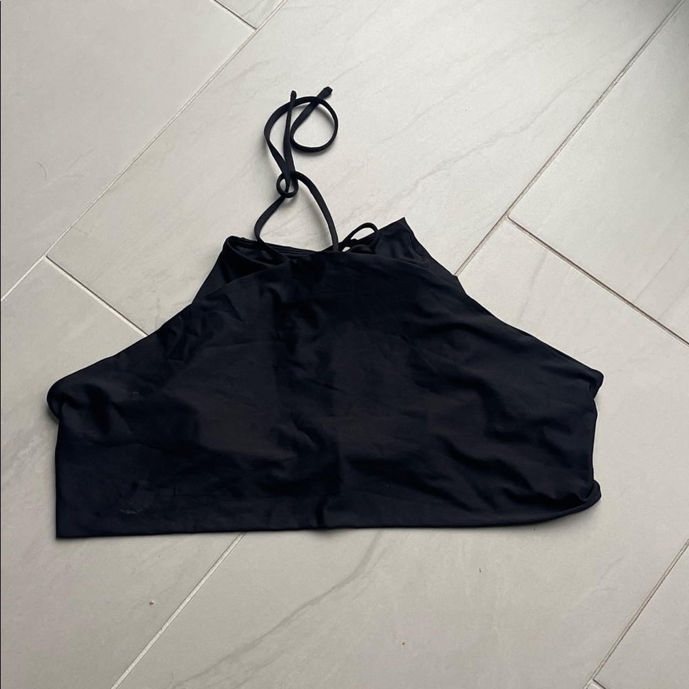 Black Halter Crop Top